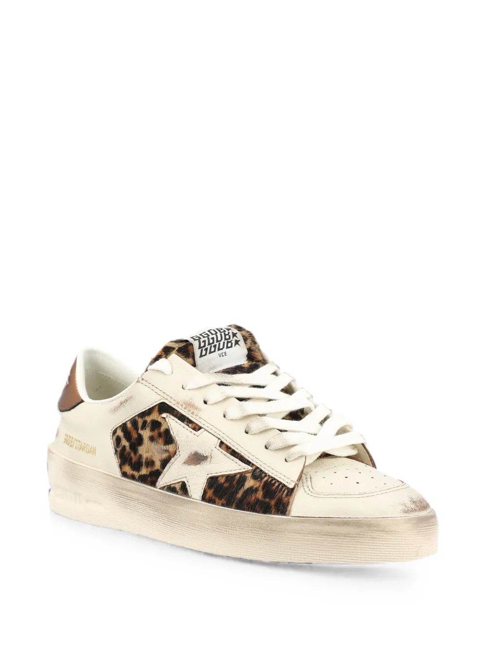 Golden Goose Stardan leopard-print sneakers Beige