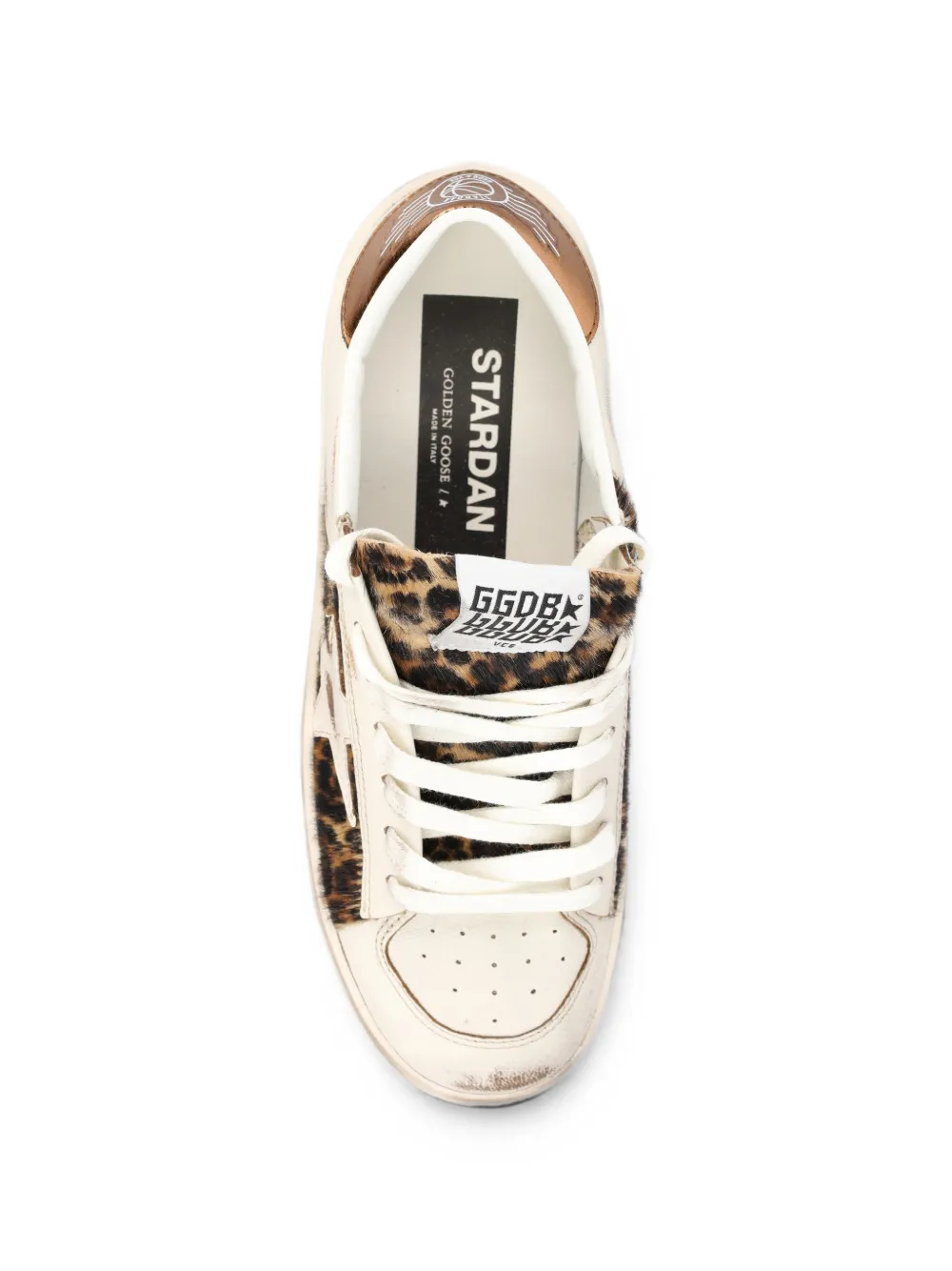 Golden Goose Stardan leopard-print sneakers Beige
