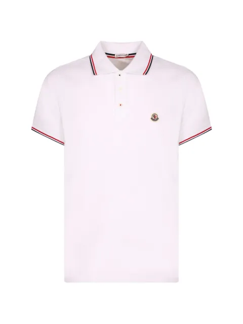 Moncler logo-patch pique polo shirt