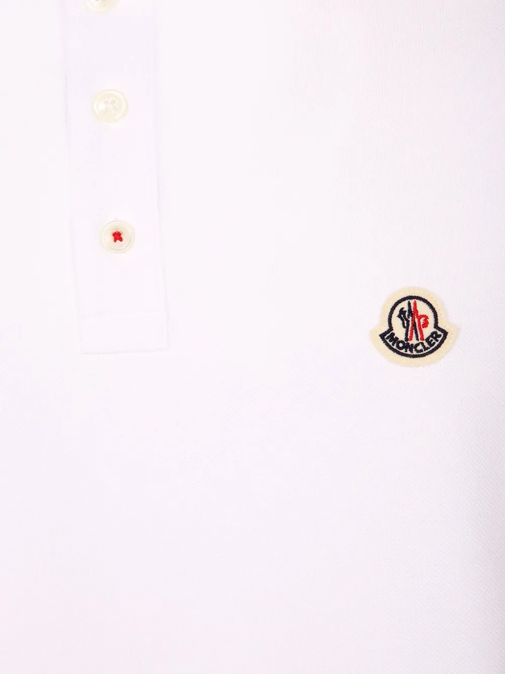 Moncler Piqué poloshirt met logo-patch Wit
