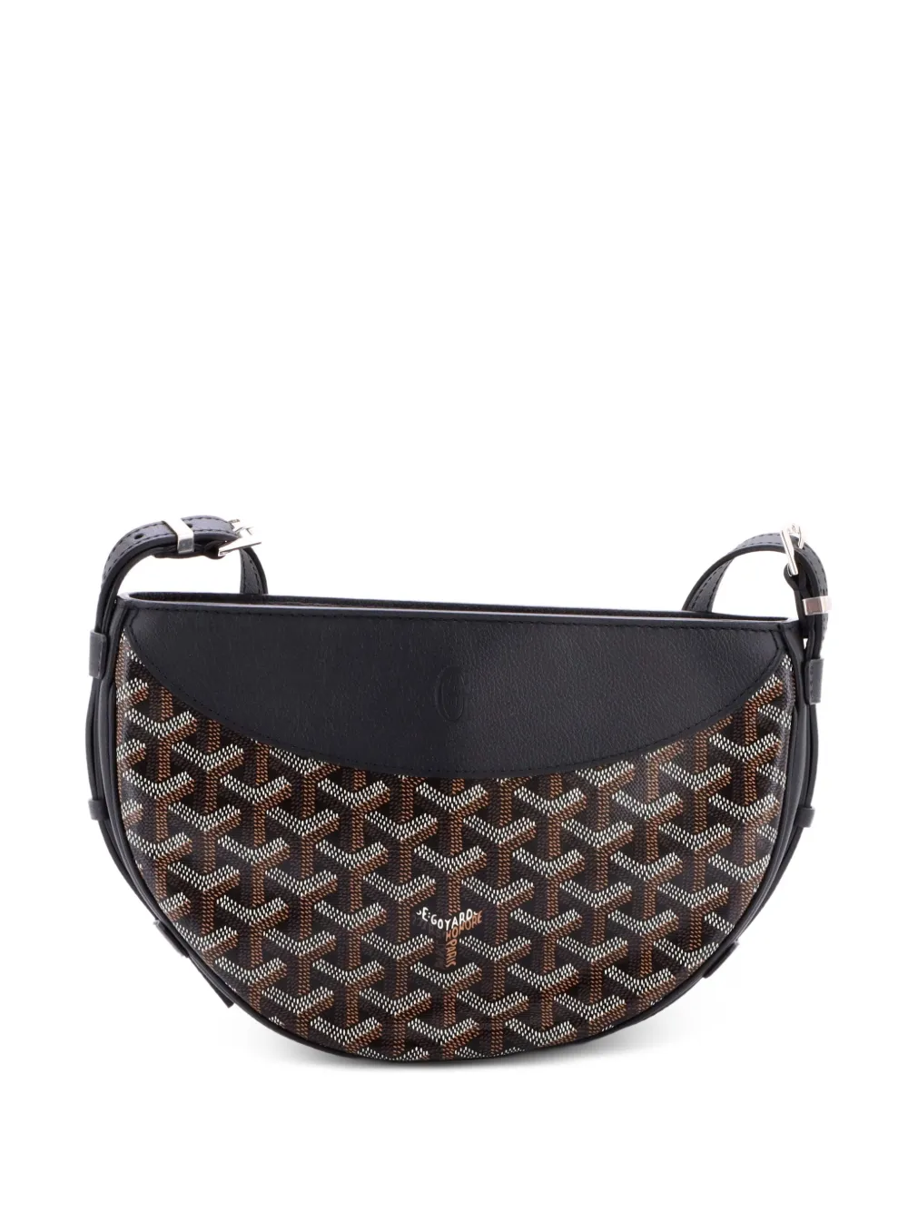 Goyard Pre-Owned Borsa a spalla Hirondelle in tela cerata e pelle - Nero