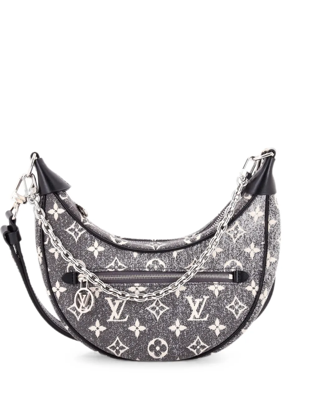 Louis Vuitton Pre-Owned Loop Handbag Monogram Jacquard Denim hobo bag - Schwarz
