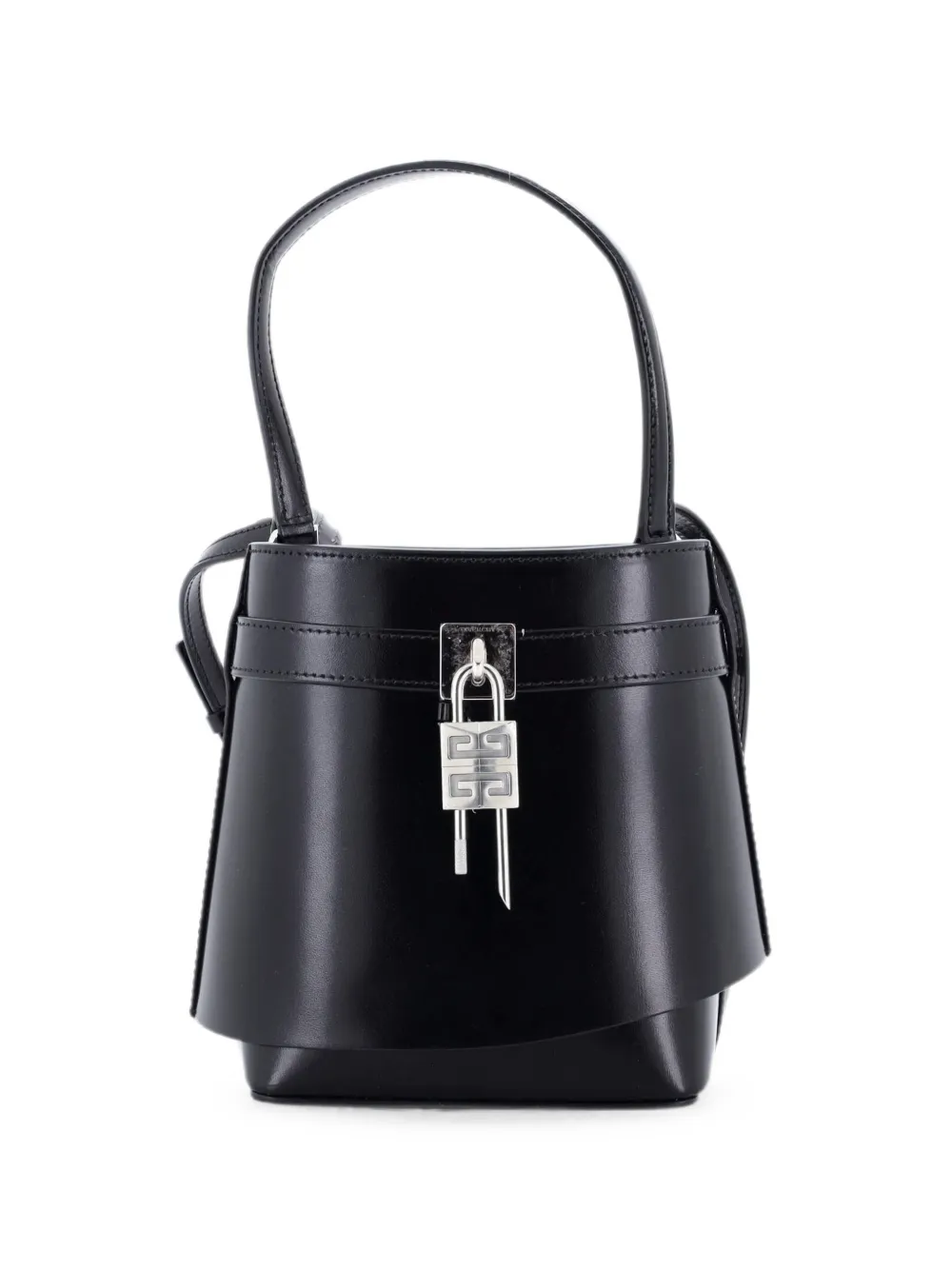 Givenchy Pre-Owned Borsa a secchiello GV Shark Lock in pelle - Nero
