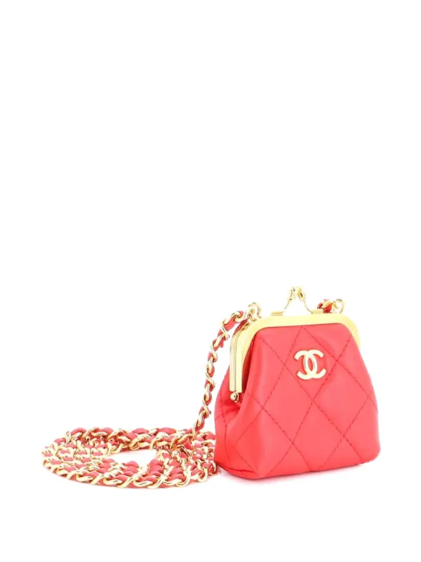CHANEL Pre-Owned キスロック クラッチウィズチェーン マトラッセ