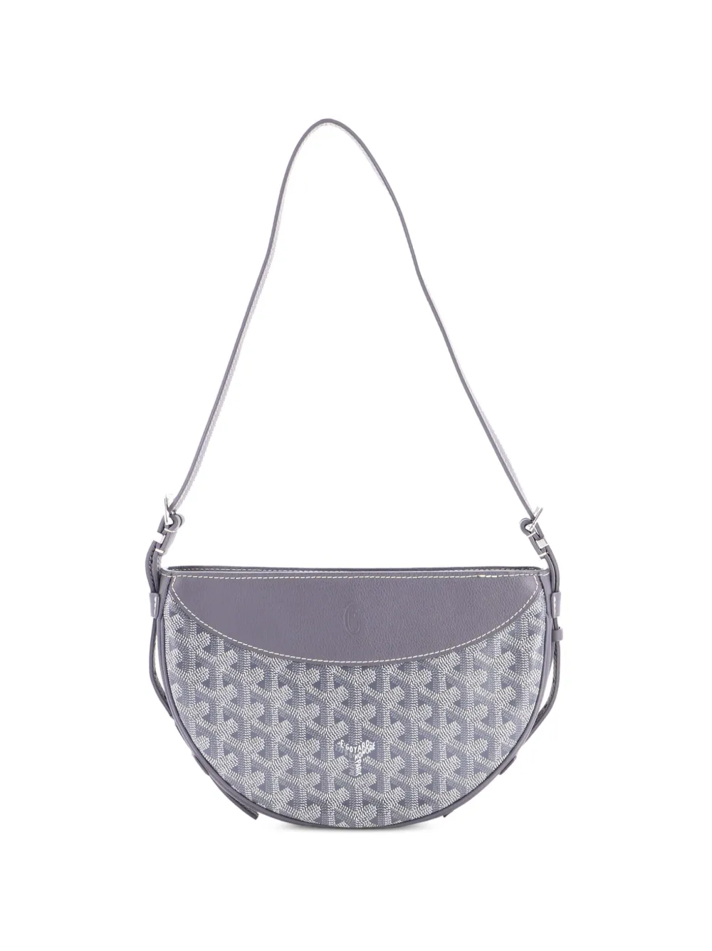 Goyard Pre-Owned Borsa a spalla Hirondelle in tela cerata e pelle - Grigio