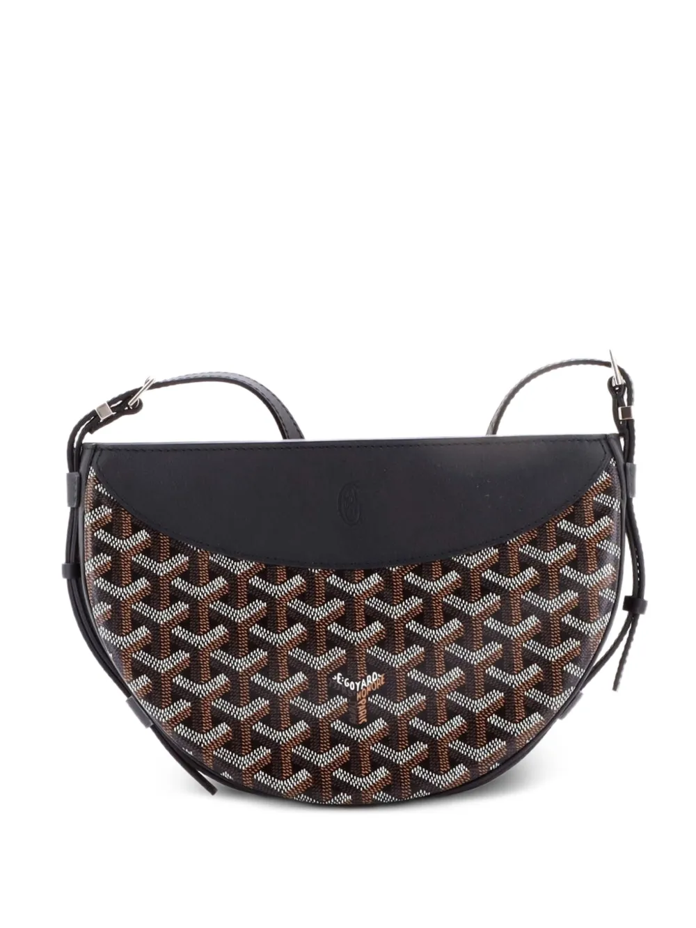 Goyard Pre-Owned Borsa a spalla Hirondelle in tela cerata e pelle - Nero