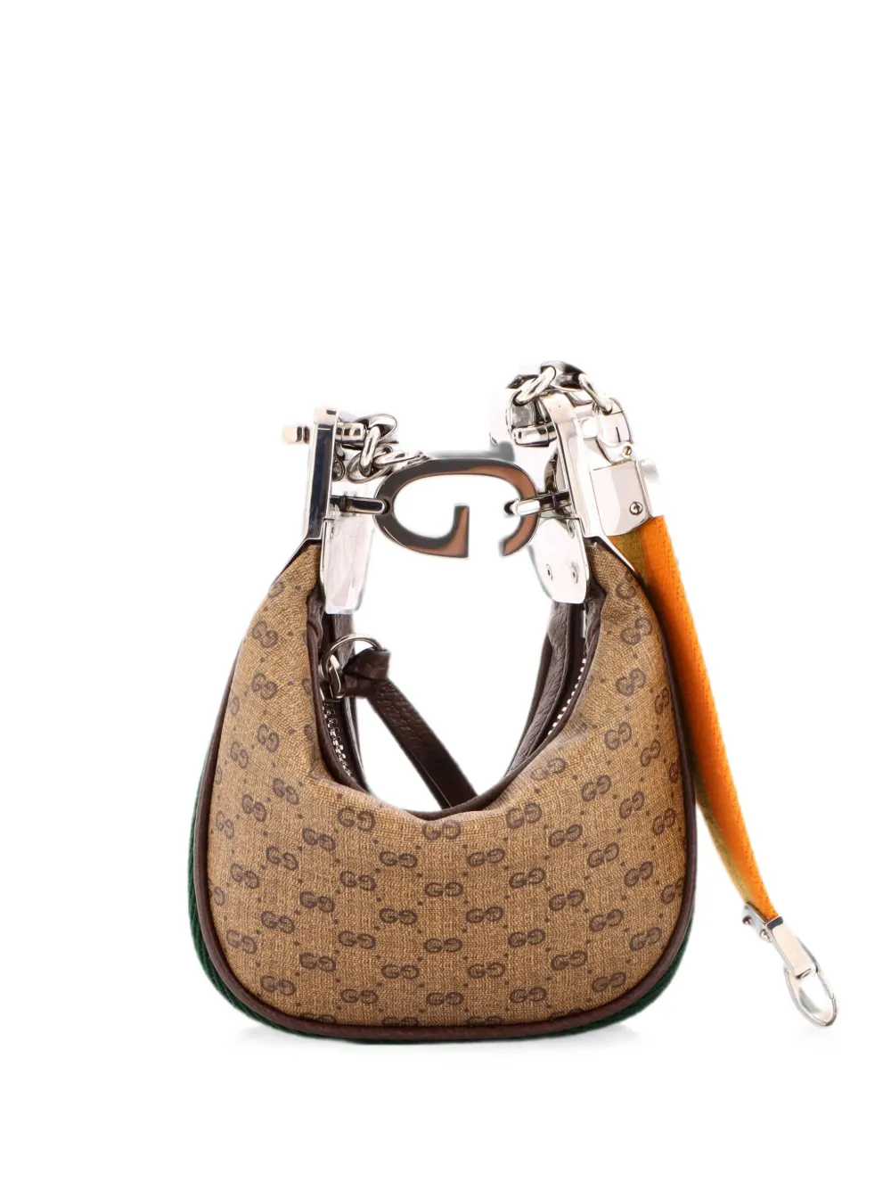 Gucci Pre-Owned Borsa a spalla Attache mini in tela cerata GG - Marrone