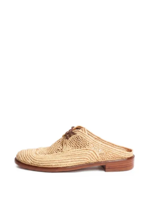 Clergerie woven lace-up mules
