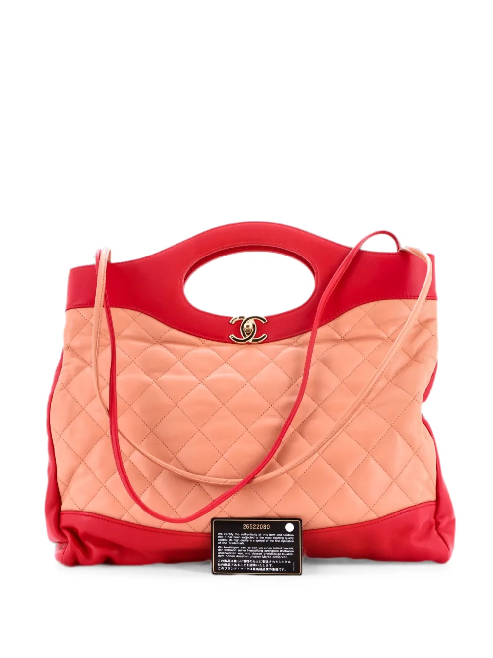 CHANEL Pre-Owned Borsa shopper 31 grande in pelle di agnello trapuntata - Toni neutri