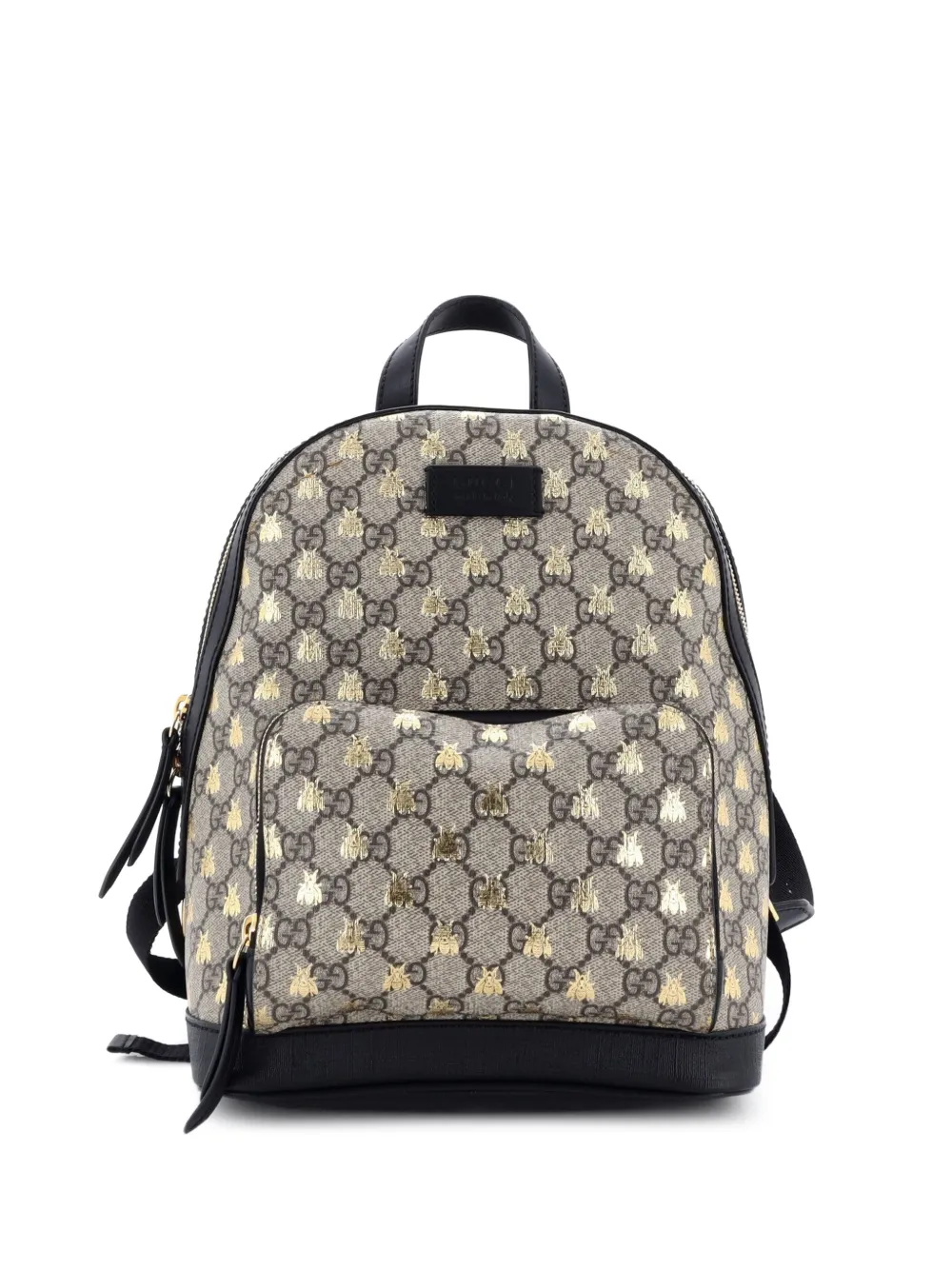 Gucci Pre-Owned Zaino piccolo in tela cerata GG con stampa e zip - Nero