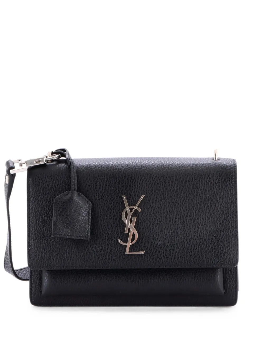 Saint Laurent Pre-Owned Borsa a tracolla Sunset media in pelle - Nero