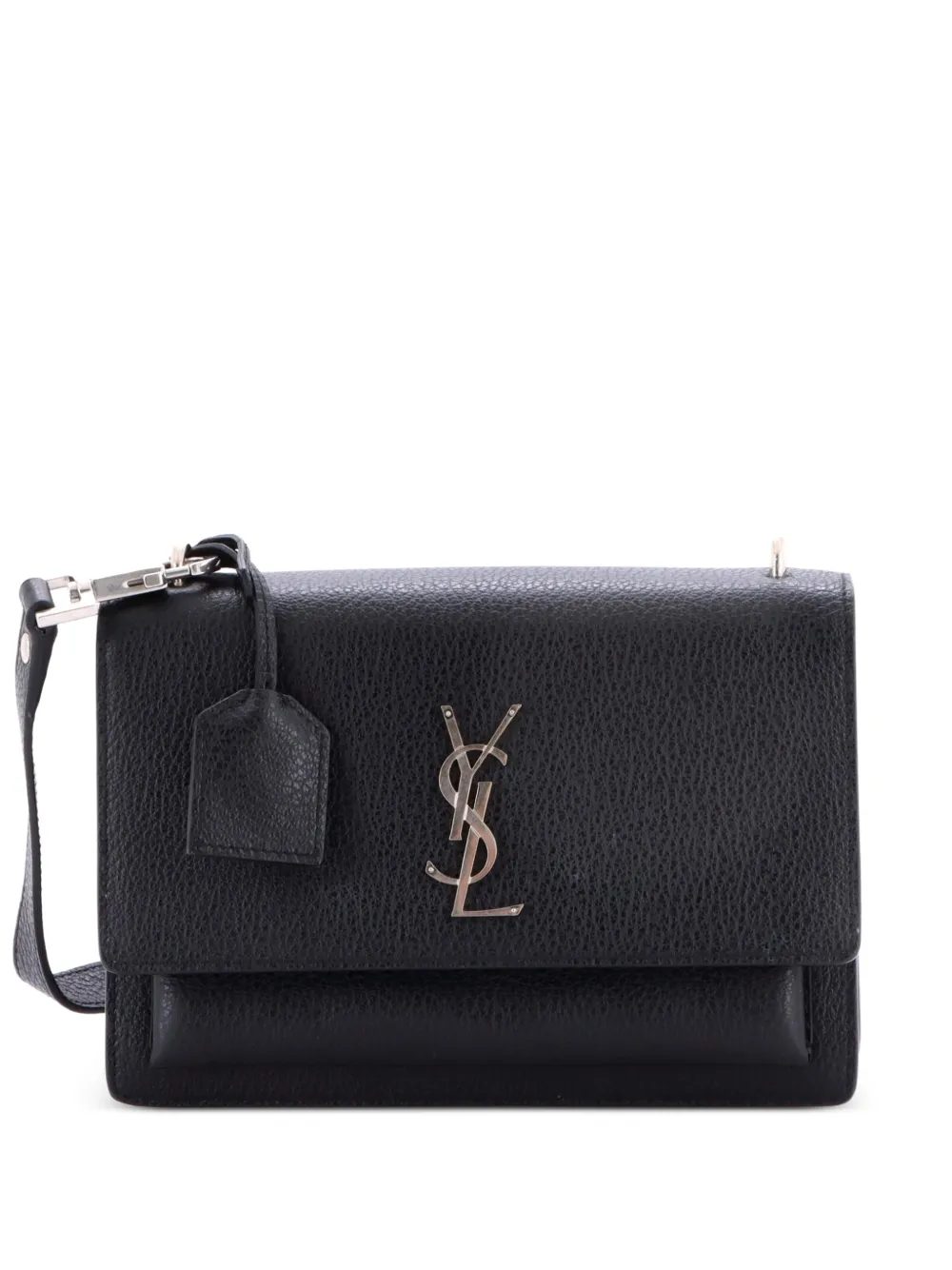 Saint Laurent Pre-Owned Borsa a tracolla Sunset media in pelle - Nero