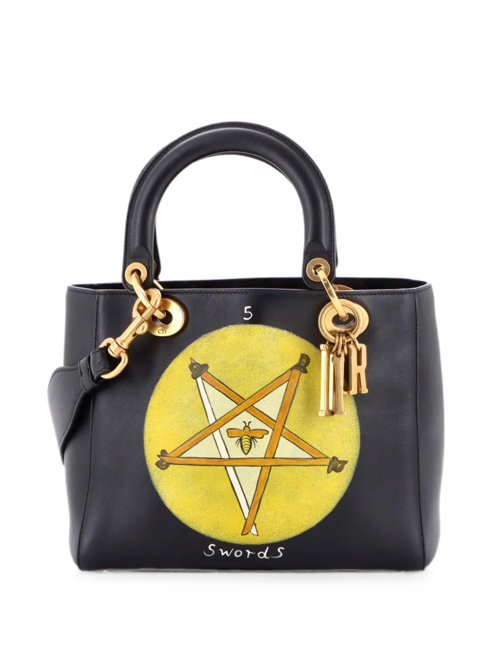 Christian Dior Pre-Owned Borsa a tracolla Lady Dior media Limited Edition Niki de Saint Phalle in pelle - Nero