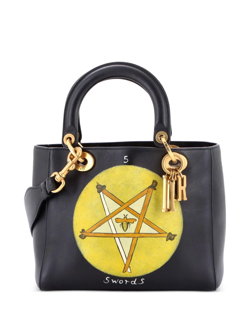 Christian Dior Pre-Owned Borsa a tracolla Lady Dior media Limited Edition Niki de Saint Phalle in pelle - Nero