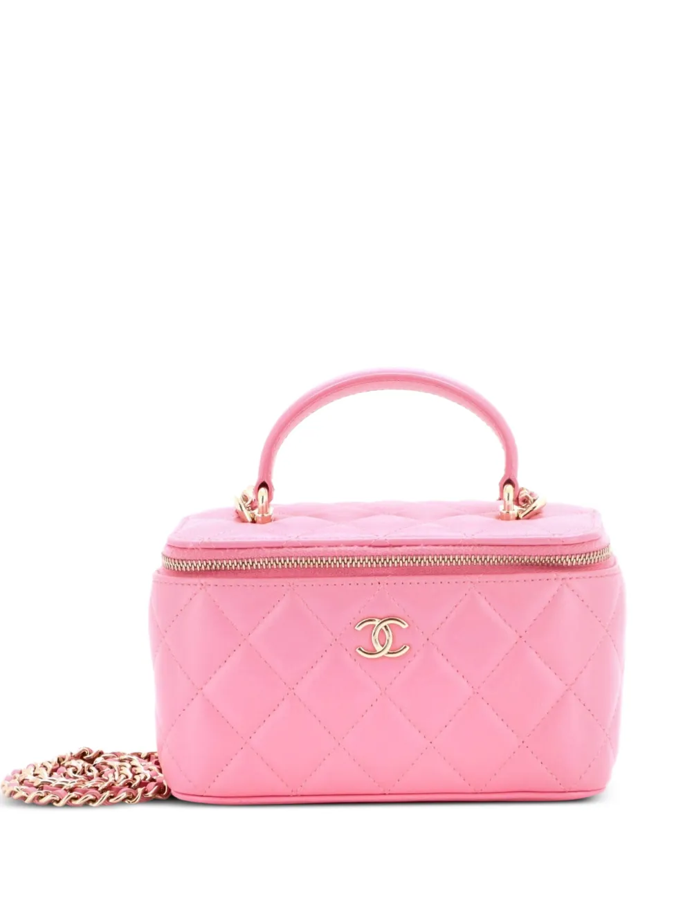 CHANEL Pre-Owned Kleine Classic Kosmetiktasche mit Kettensteppung - Rosa