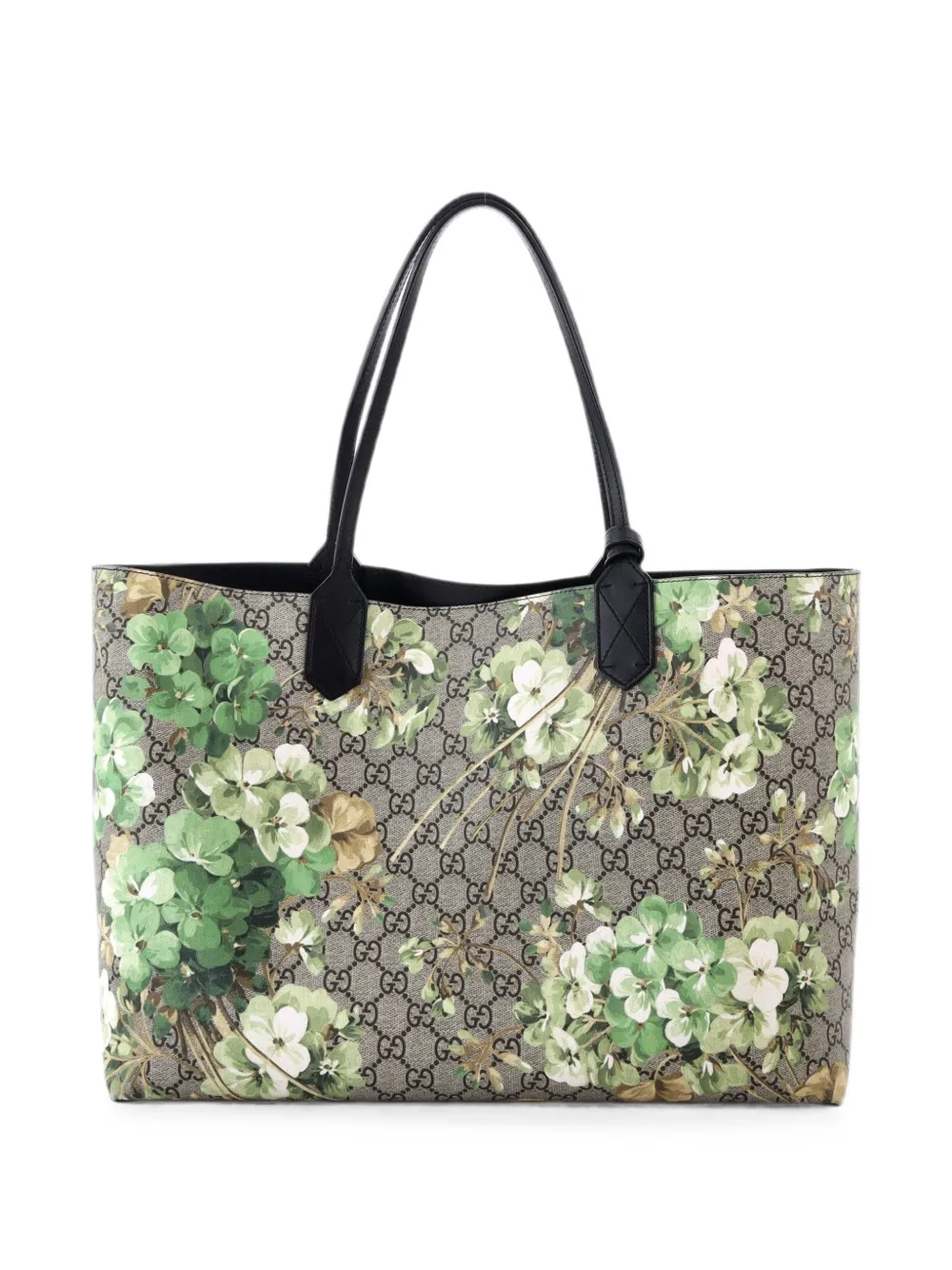 Gucci Pre-Owned Borsa tote GG media reversibile in pelle con stampa a fiori - Marrone