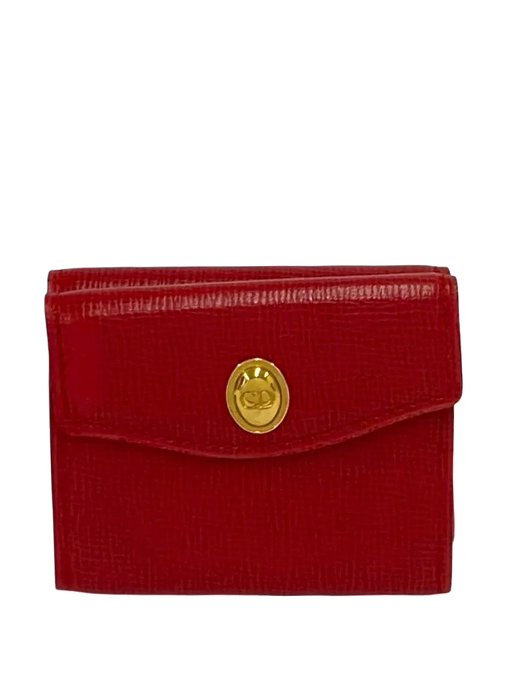 Christian Dior Pre-Owned Portafoglio tri-fold piccolo in pelle XX secolo - Rosso