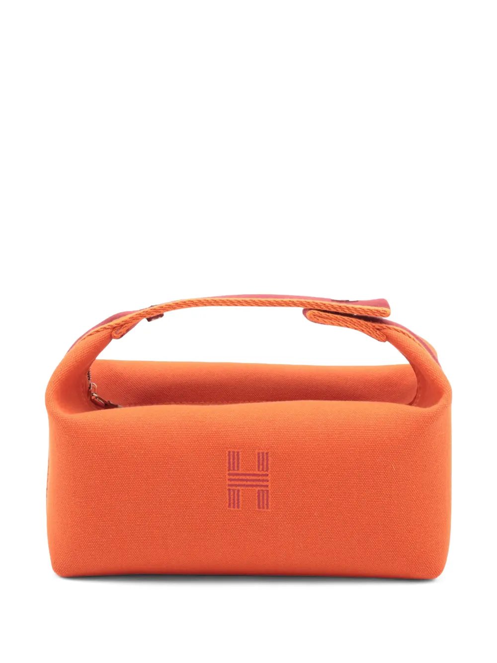 Hermès Pre-Owned 2010-2026 Small Toile Bride A Brac Case vanity bag - Orange