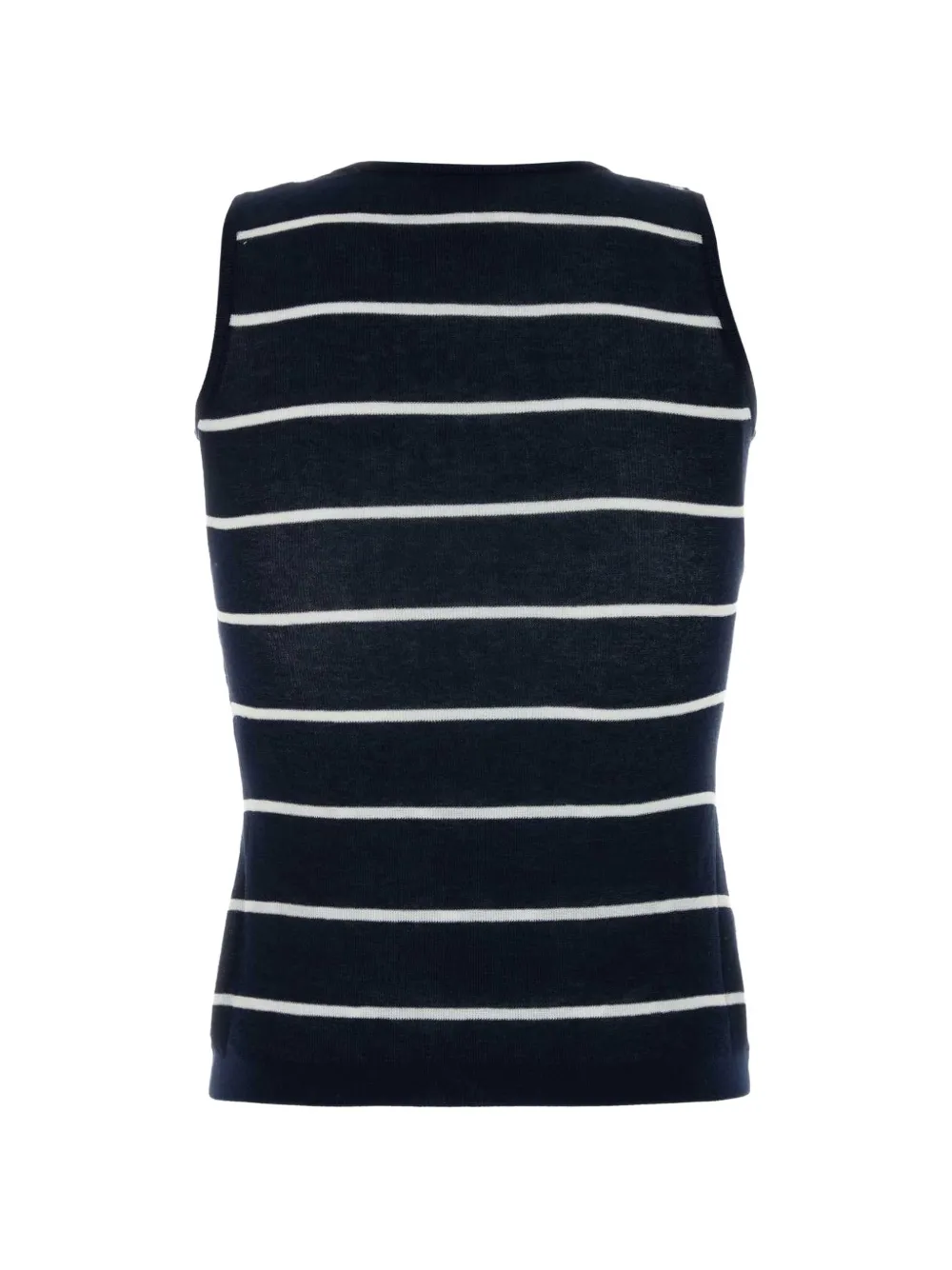 Balenciaga Gestreepte tanktop met geborduurd logo Blauw