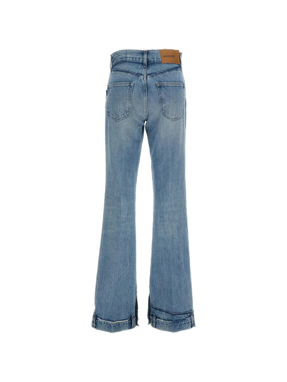 Haikure Flora faded straight-leg jeans Blauw