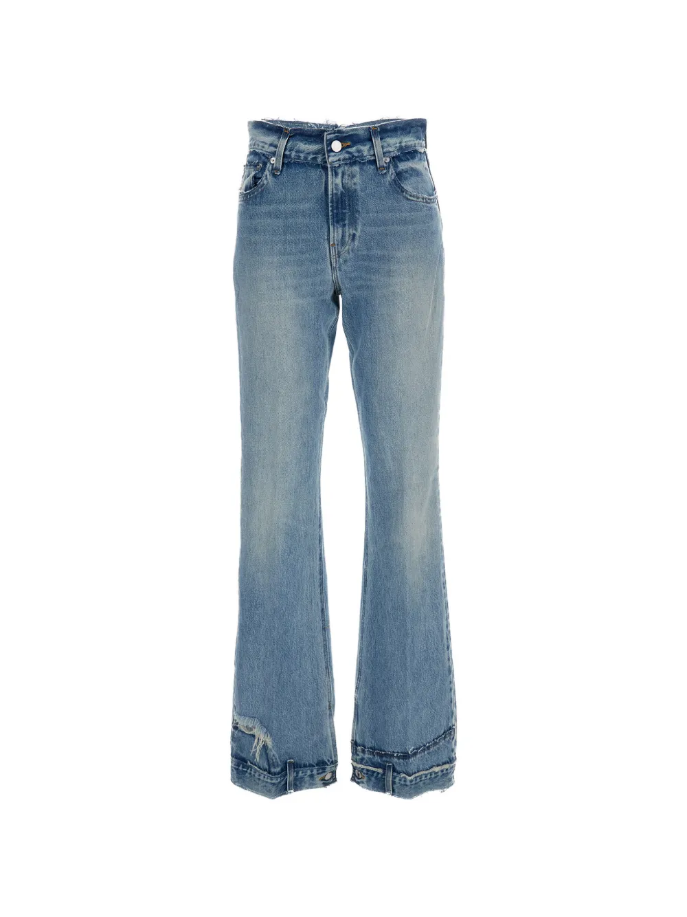Haikure Flora faded straight-leg jeans - Blu