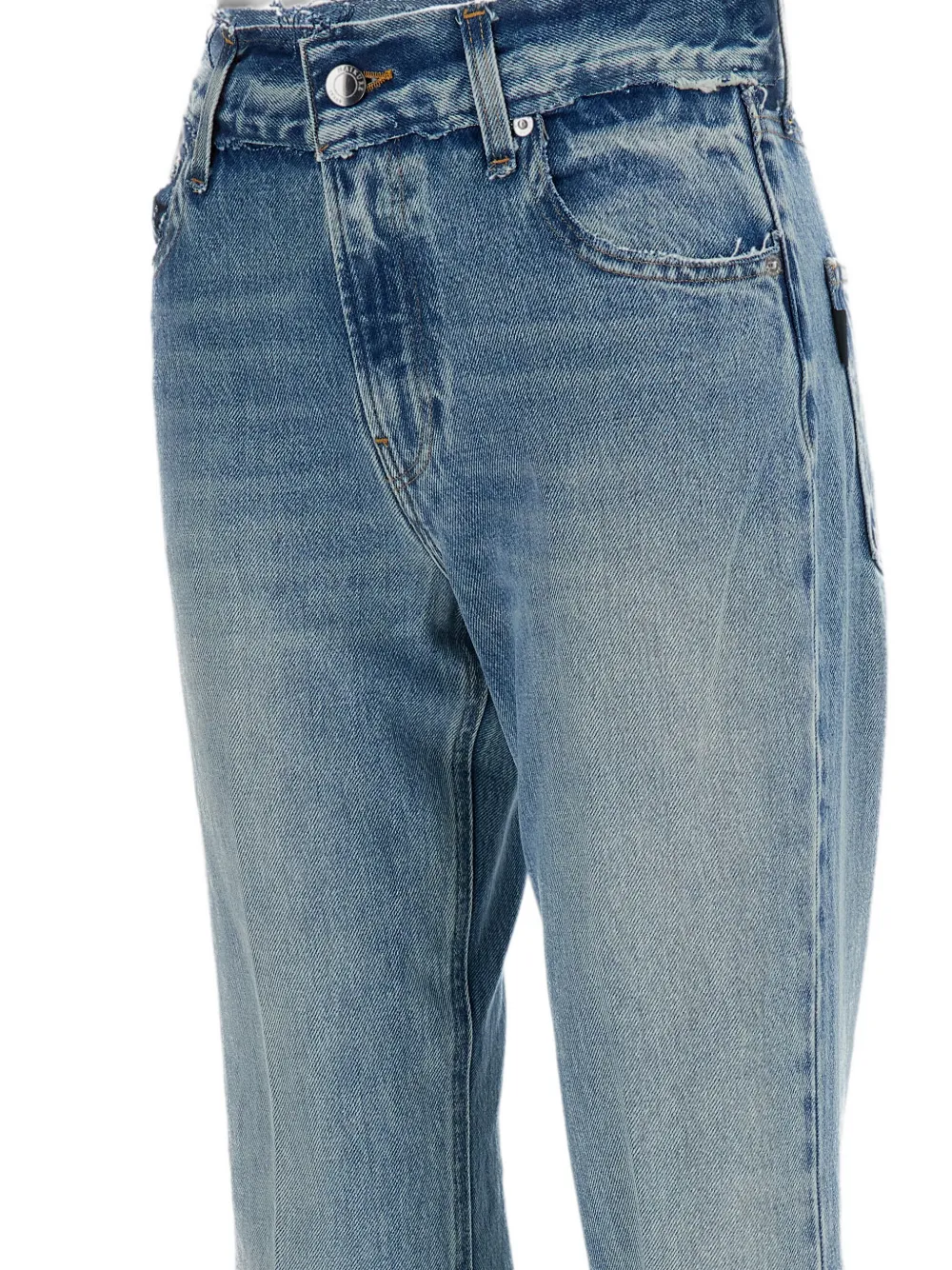 Haikure Flora faded straight-leg jeans Blauw
