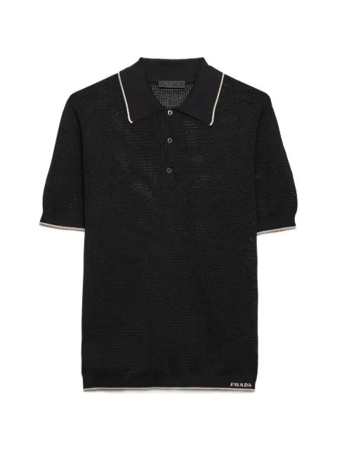 Prada silk and cotton polo shirt