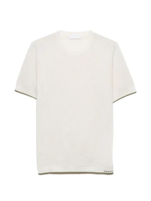 Prada silk and cotton crew-neck sweater