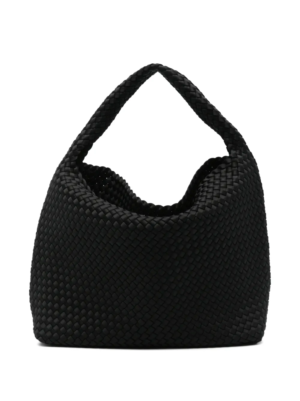 MARREA large woven-design shoulder bag - Nero