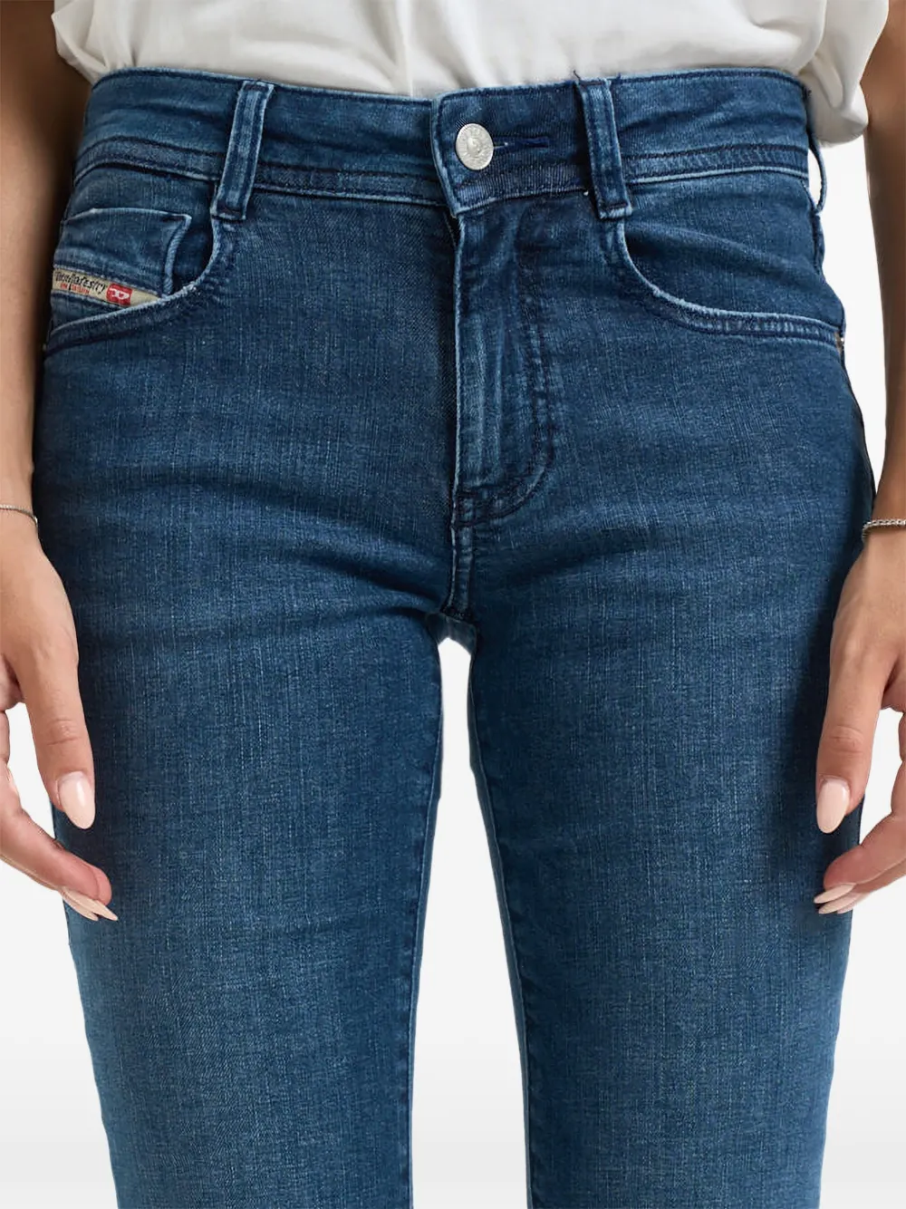 Diesel Flared jeans met vijf zakken Blauw