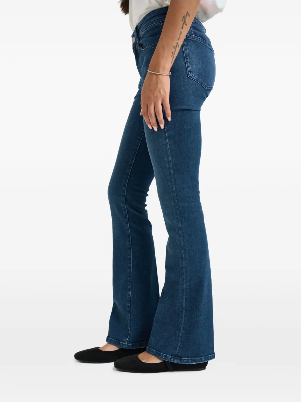 Diesel Flared jeans met vijf zakken Blauw