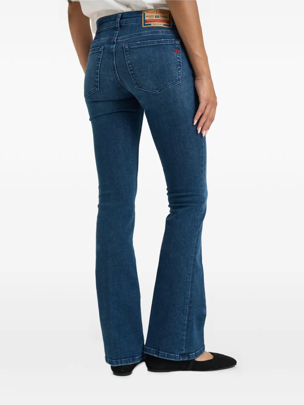 Diesel Flared jeans met vijf zakken Blauw