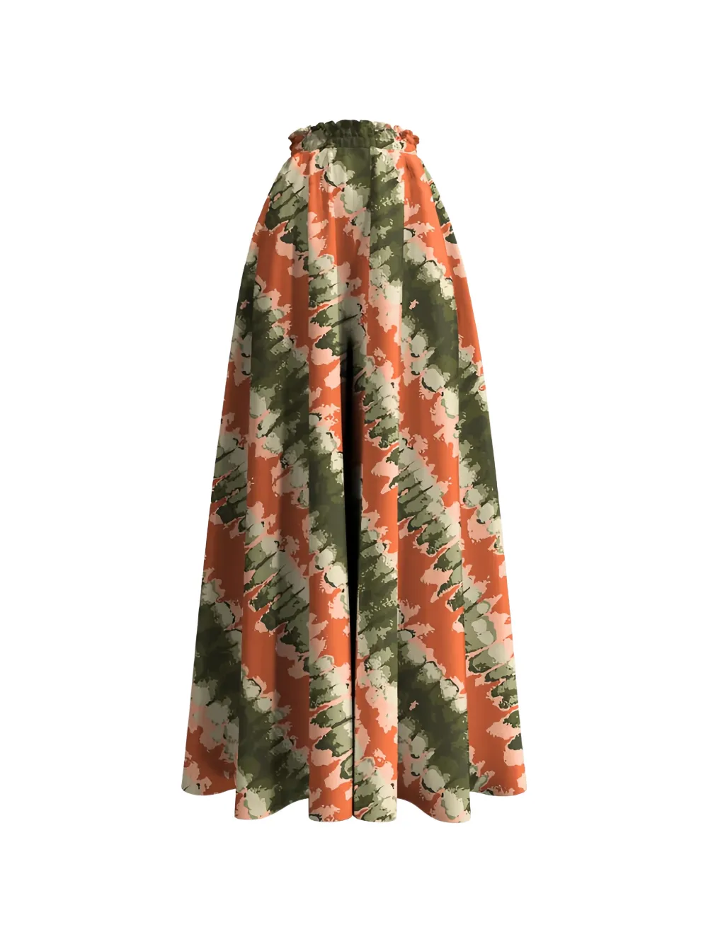 DIARRABLU Jant abstract-print high-waisted trousers - Arancione