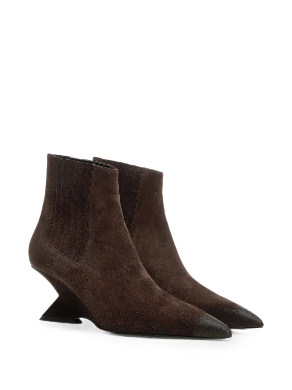 The Attico Cheope pointed-toe ankle boots Bruin