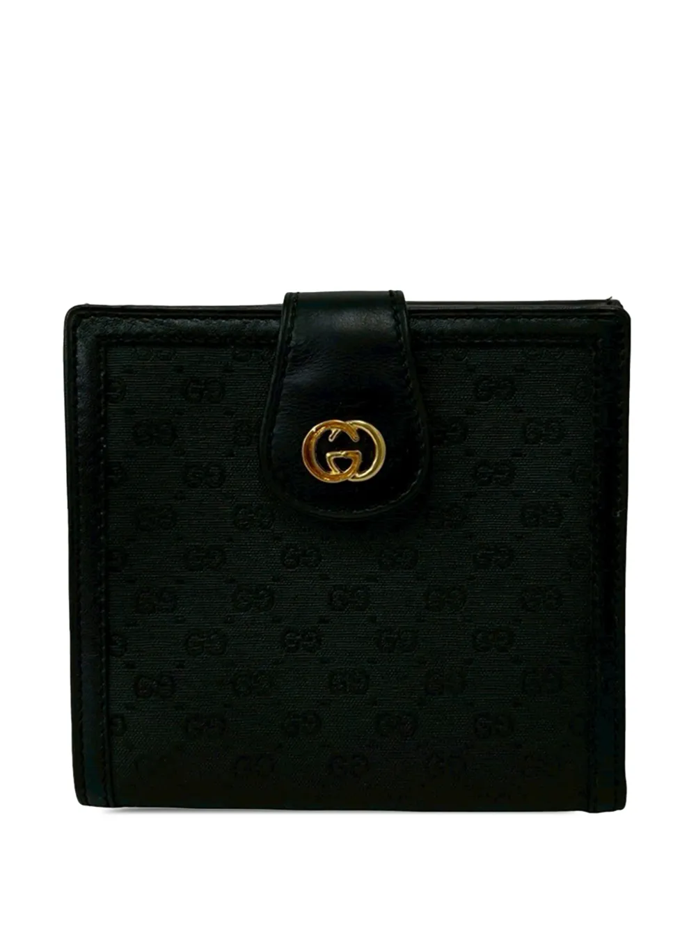 Gucci Pre-Owned Portafoglio bi-fold Micro GG Supreme XX secolo - Nero