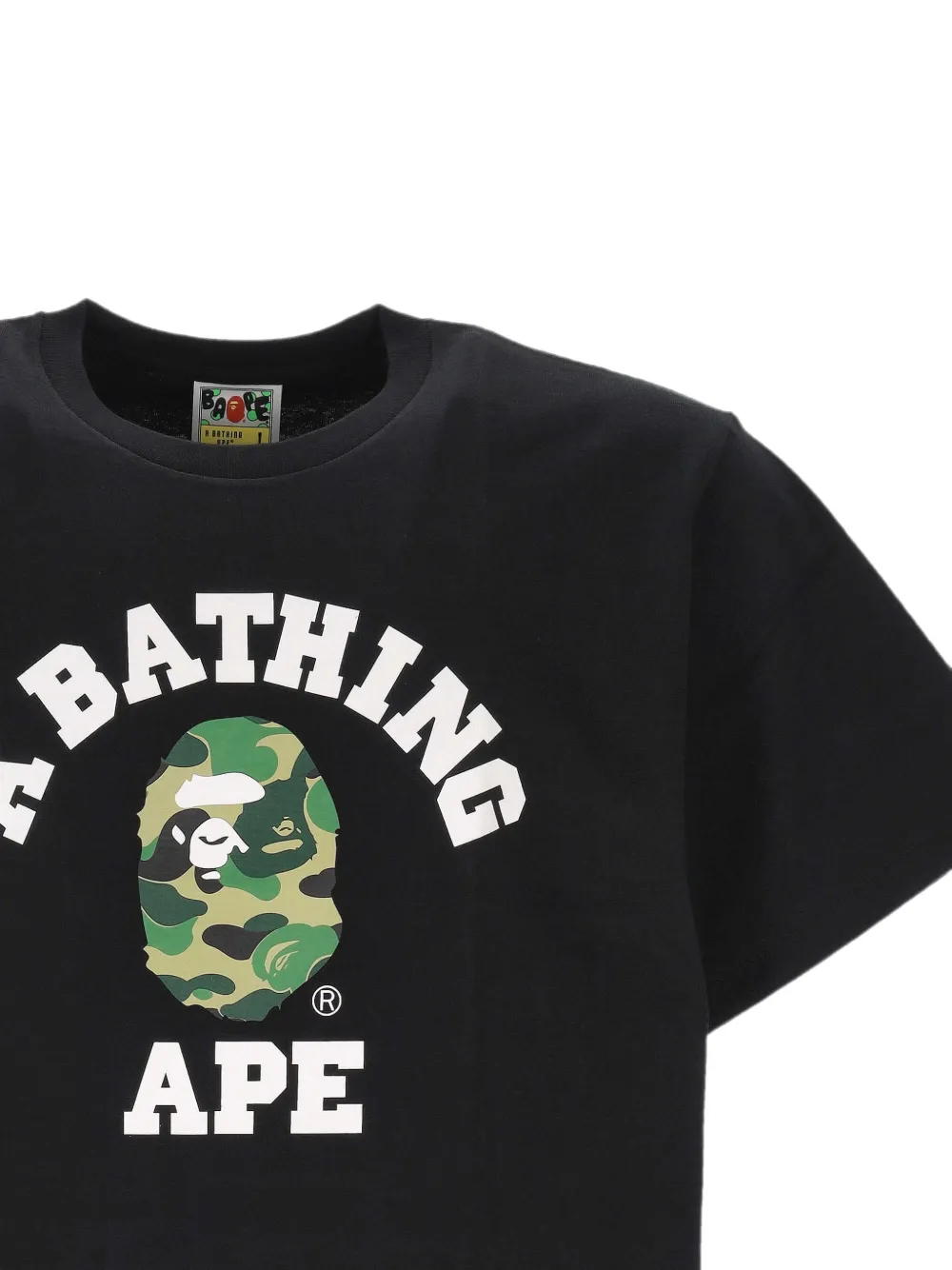 A BATHING APE College Ape Head T-shirt Zwart