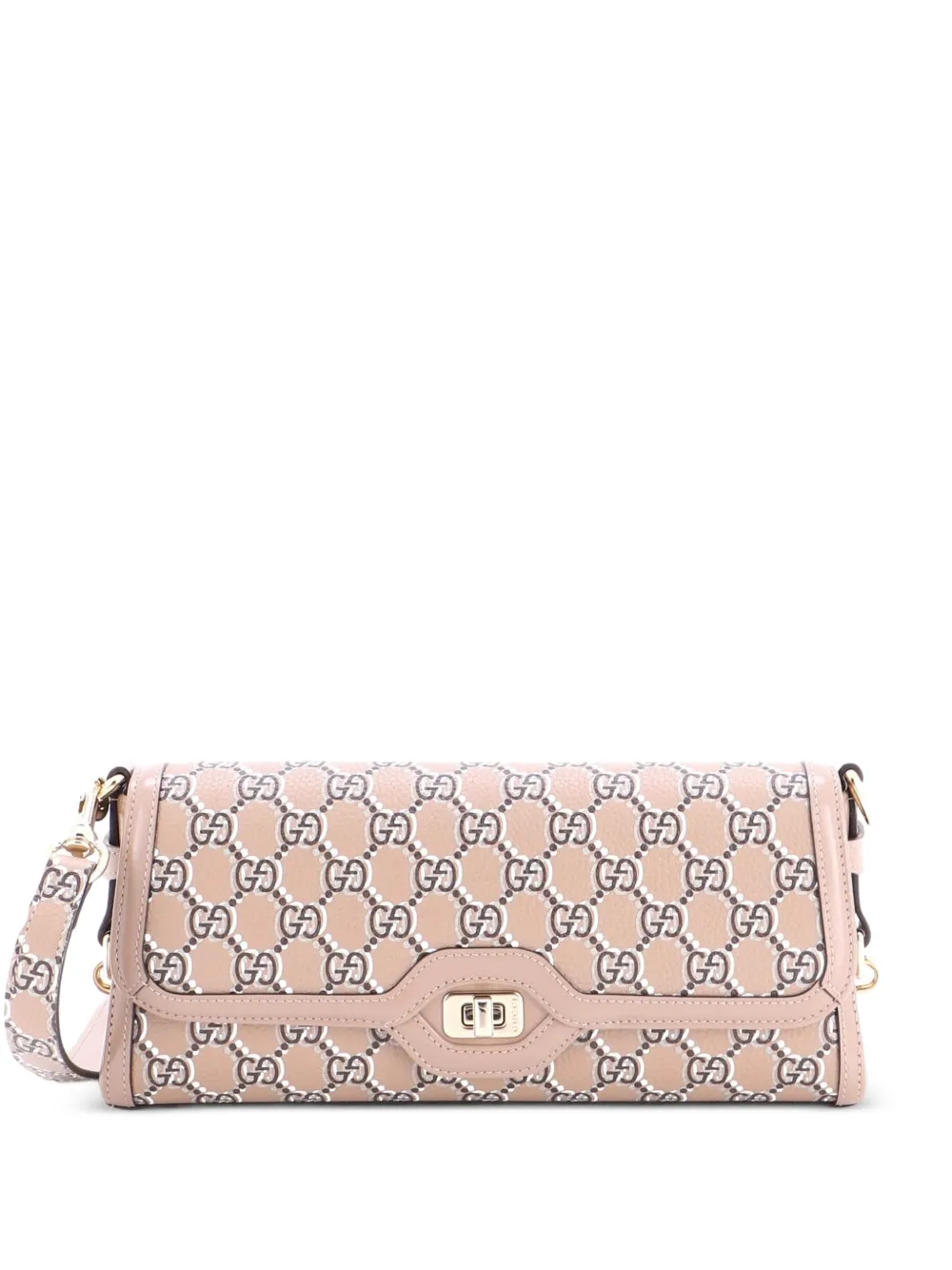 Gucci Pre-Owned Borsa a spalla Luce Optical GG piccola in pelle con stampa - Marrone