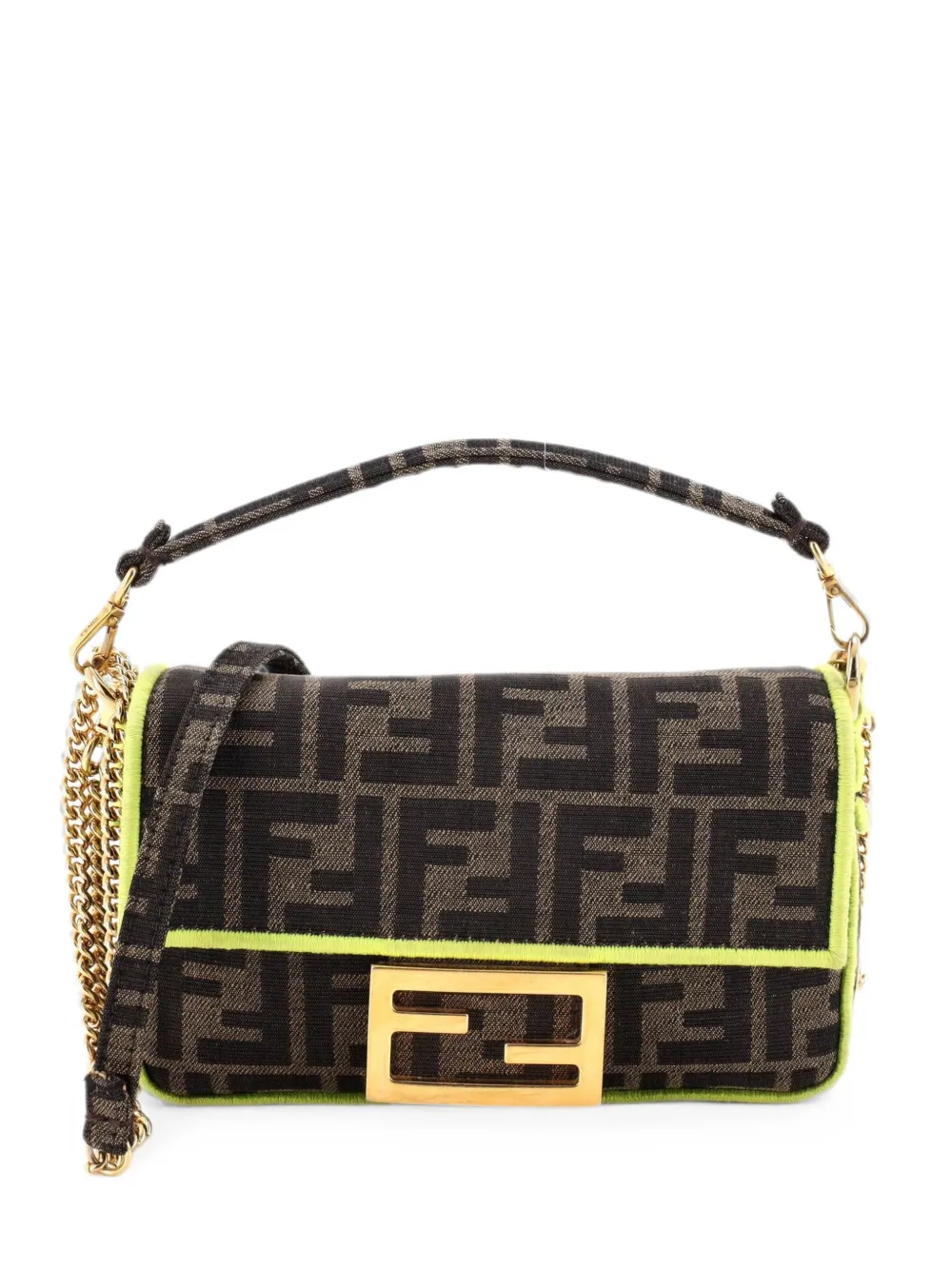 Fendi Pre-Owned Borsa a tracolla Baguette NM mini in tela con motivo Zucca - Marrone