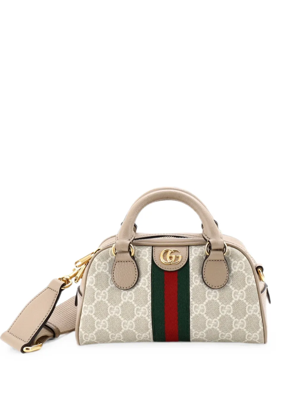Gucci Pre-Owned Borsa a tracolla Ophidia mini convertibile in tela cerata GG e pelle - Toni neutri
