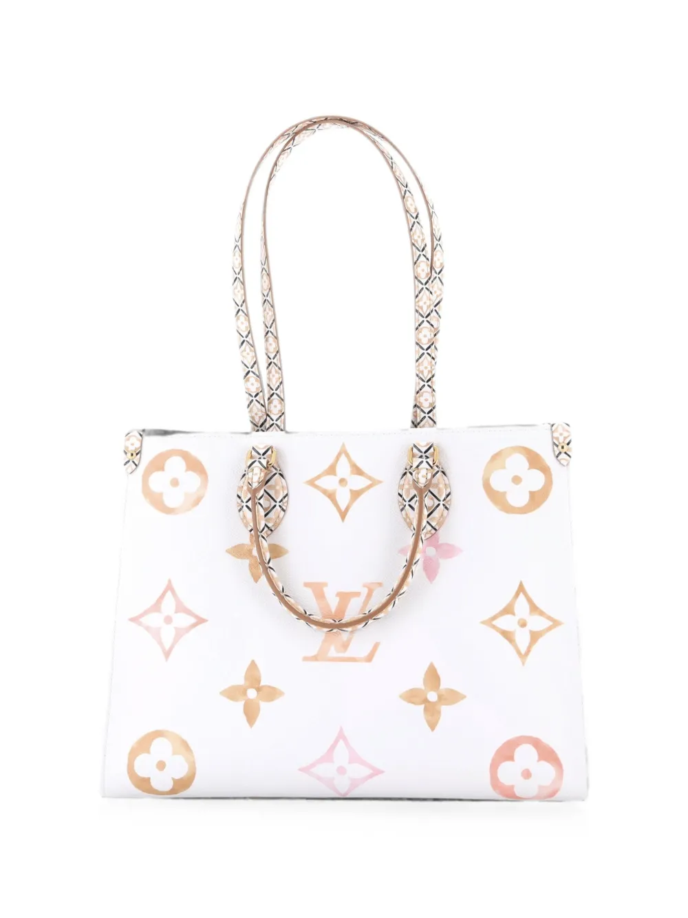 Louis Vuitton Pre-Owned Borsa tote OnTheGo By The Pool Monogram Watercolor Giant MM - Bianco