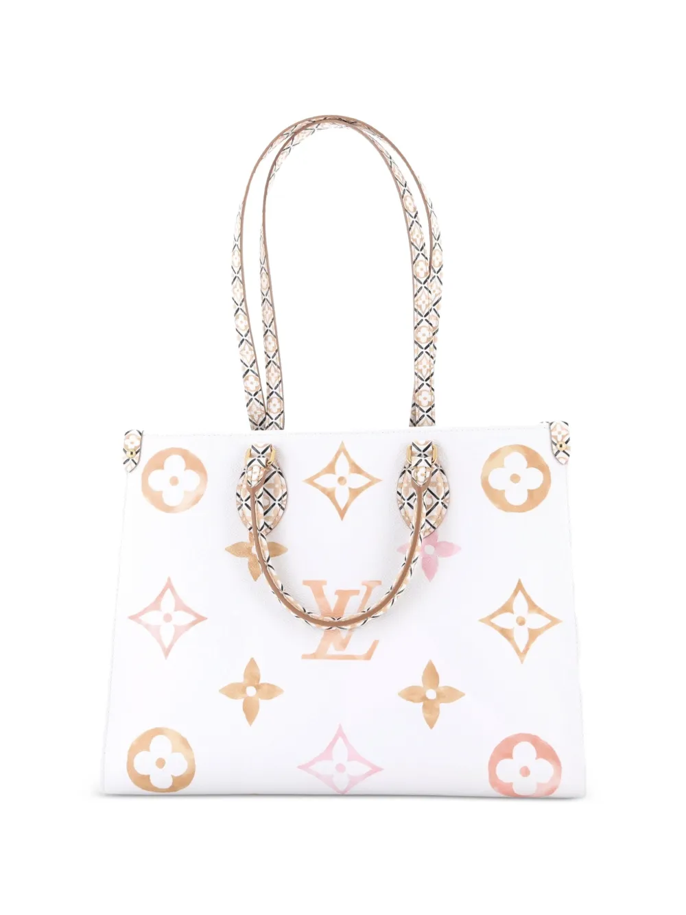 Louis Vuitton Pre-Owned Borsa tote OnTheGo By The Pool Monogram Watercolor Giant MM - Bianco