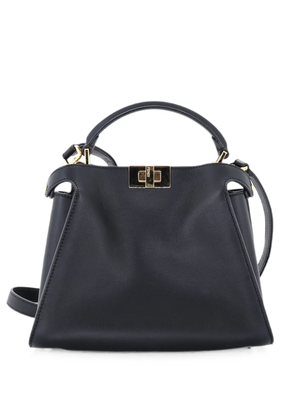 Fendi Pre-Owned Borsa a tracolla Peekaboo Essentially in pelle - Nero