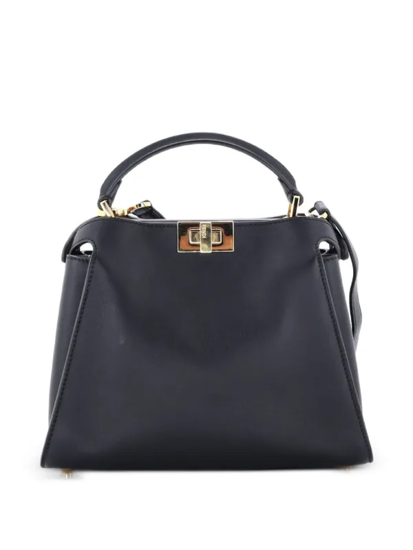 ♛超美品　FENDI ピーカブー エッセンシャリー Fendi Pre-Owned ピーカブー エッセンシャリー レザーサッチェルバッグ