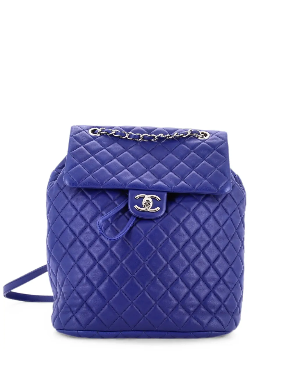 CHANEL Pre-Owned Zaino Urban Spirit grande in pelle di agnello trapuntata - Blu