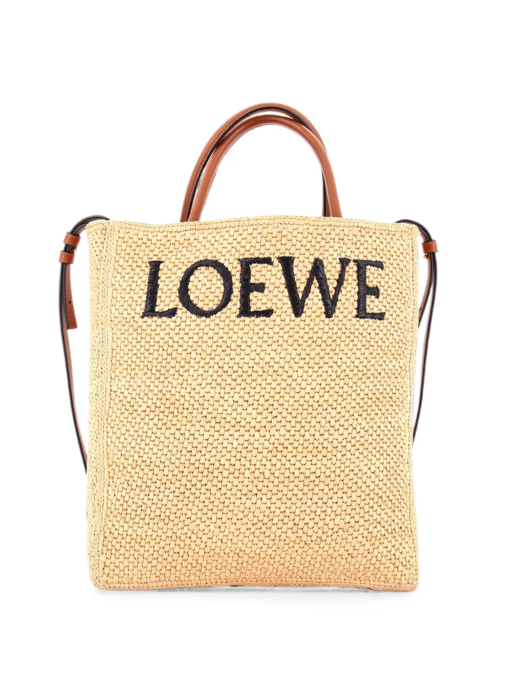 Loewe Pre-Owned A4 North South Tote Bag aus Raffiabast - Braun