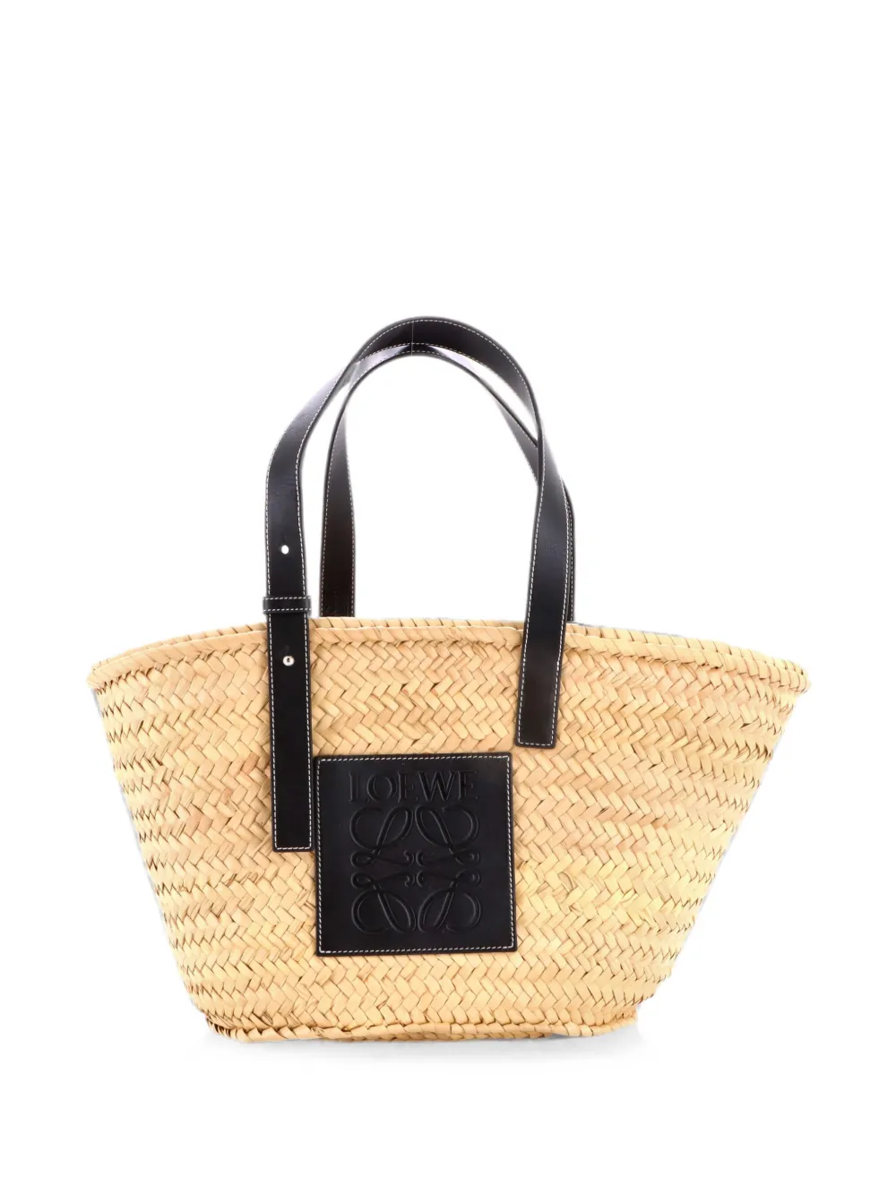 Loewe Pre-Owned Borsa tote Basket media in rafia - Toni neutri