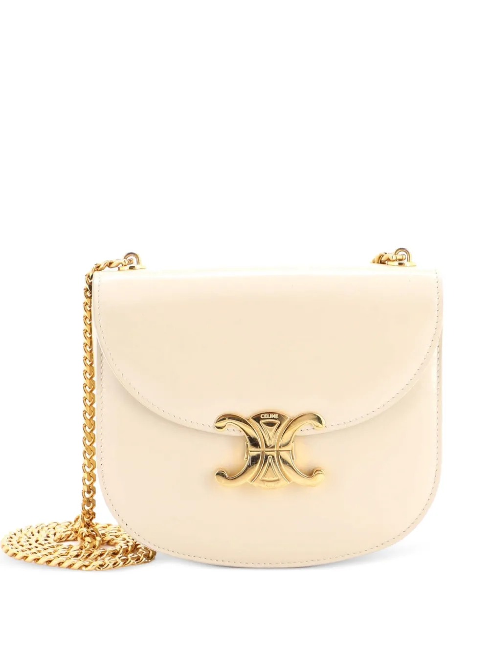 Celine Pre-Owned Triomphe Besace Clea Chain Flap Bag Leather shoulder bag - Neutrals