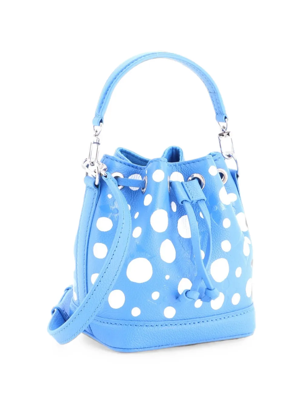  Louis Vuitton Pre-owned Neonoe Handbag Yayoi Kusama Infinity Dots Monogram Empreinte Giant Nano Bucket Bag - Bleu 