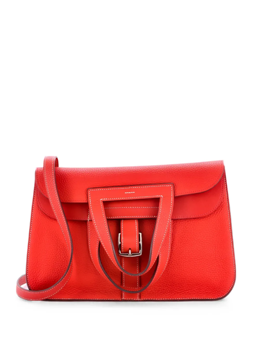 Hermès Pre-Owned Borsa a spalla Halzan 31 in pelle Clemence - Rosso
