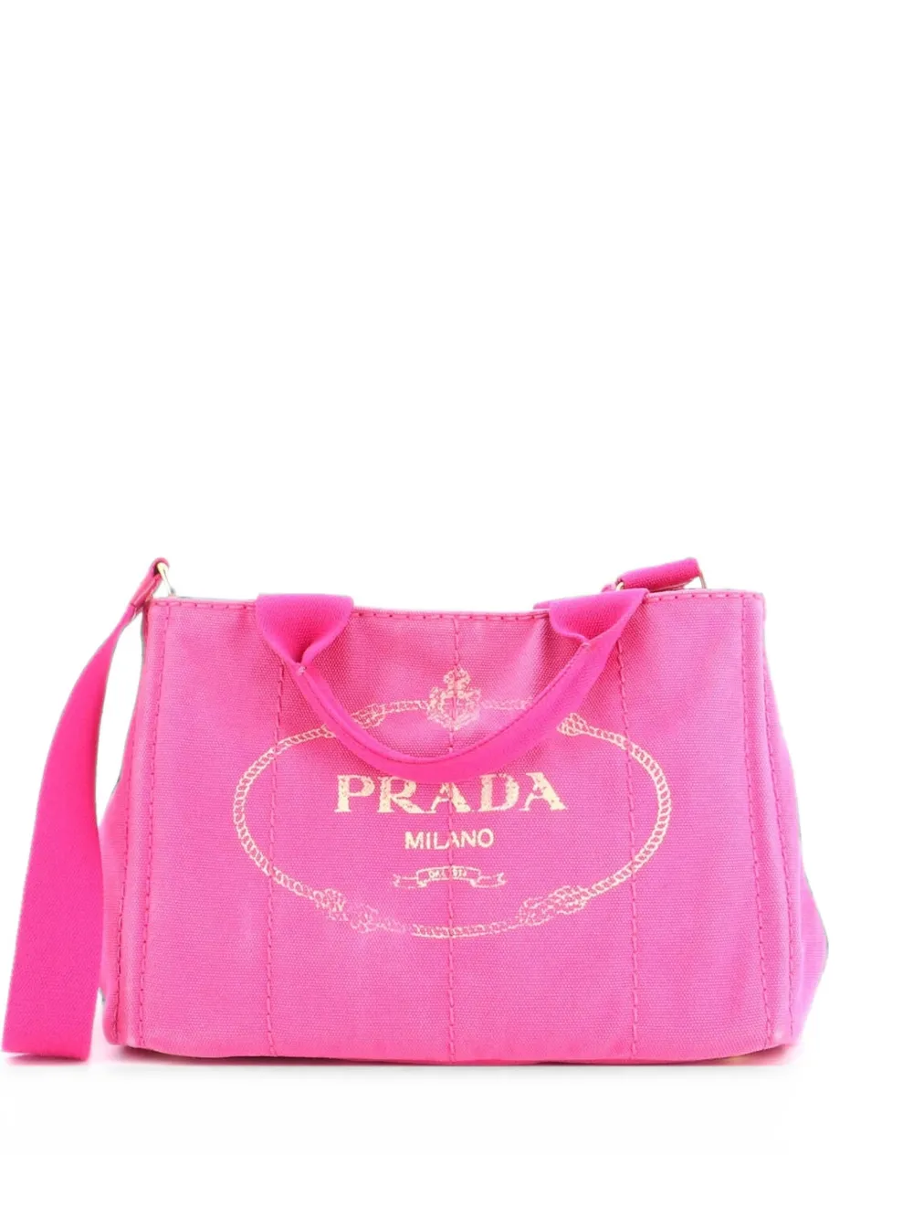Prada Pre-Owned Borsa tote Canapa Convertible mini in tela - Rosa